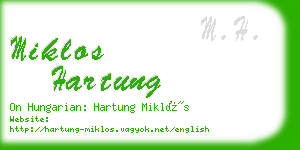 miklos hartung business card